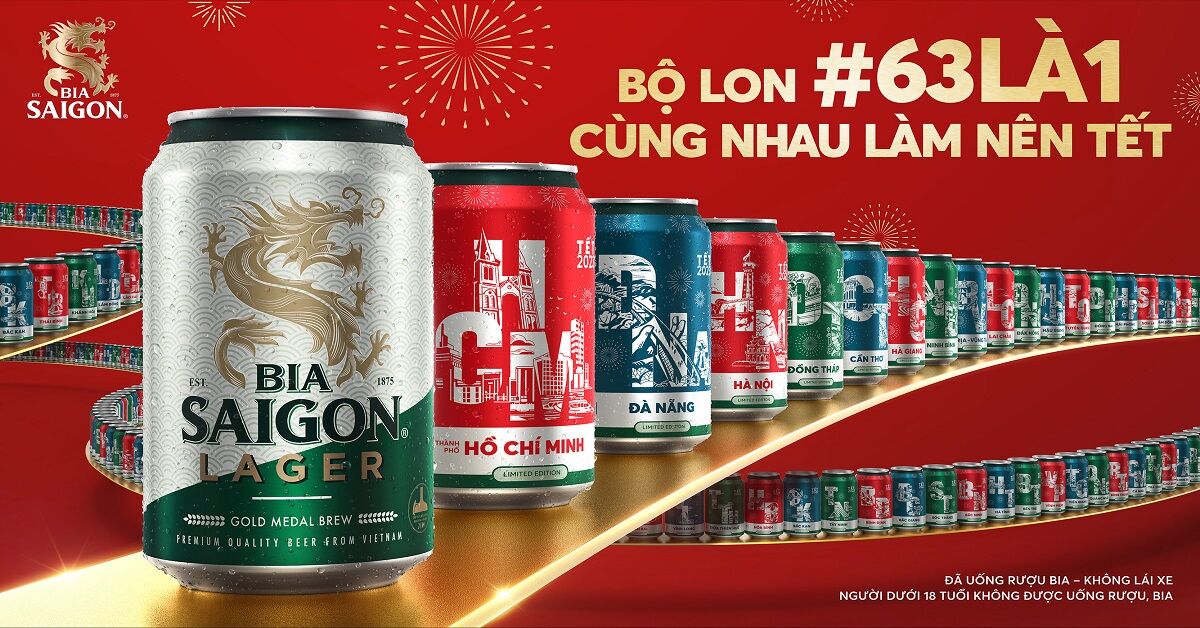 Giá thùng bia Sài Gòn 64 lon phiên bản đặc biệt Tết 2023 bao nhiêu tiền?