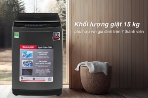 Giải mã sức hấp dẫn của máy giặt Sharp 15 kg ES-TM150CD-DS