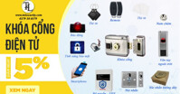 Giảm giá 5% trên tổng đơn hàng - Mua ngay bộ khóa điện tử thông minh mở khóa bằng vân tay, thẻ từ, remote, mật mã