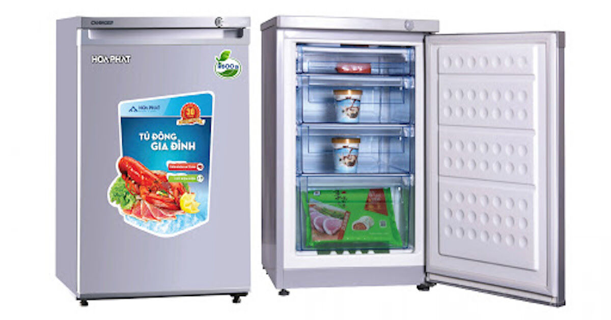 Giới thiệu thông tin chi tiết về tủ đông Hòa Phát 100l