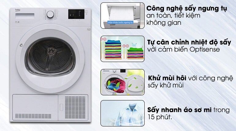 May say quan ao 7kg Beko DU7133 GA0