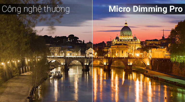 Micro Dimming Pro – Công nghệ tối mờ cục bộ giúp tăng cường độ tương phản trên tivi Samsung UA32t4300