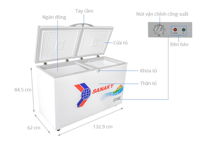 Tủ đông Sanaky 400 lít VH-4099A3