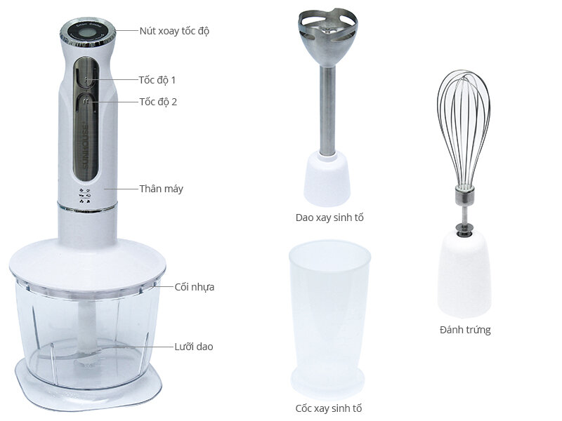 Máy xay cầm tay đa năng Sunhouse SHD5619 700W