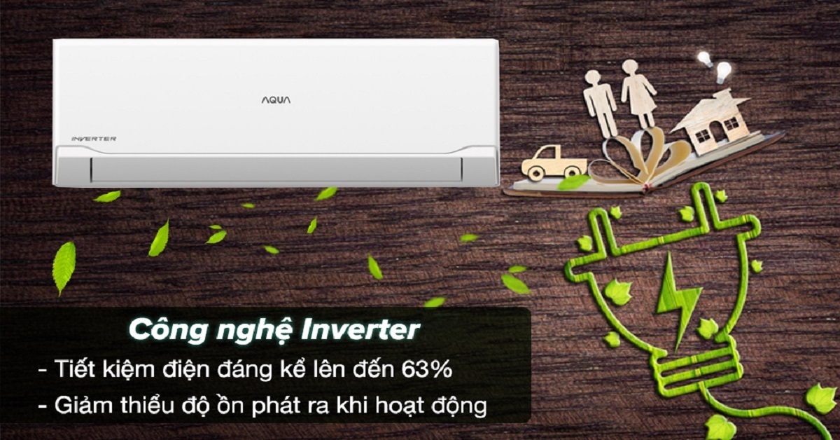 Gợi ý 3 điều hòa máy lạnh Aqua 1HP, 1.5HP, 2HP giá rẻ, tiết kiệm điện đến 63%