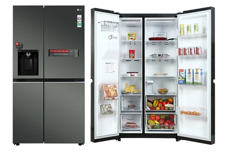 Top 4 tủ lạnh LG side by side giá từ 7 triệu đồng, có mẫu làm đá tự động, lấy nước bên ngoài