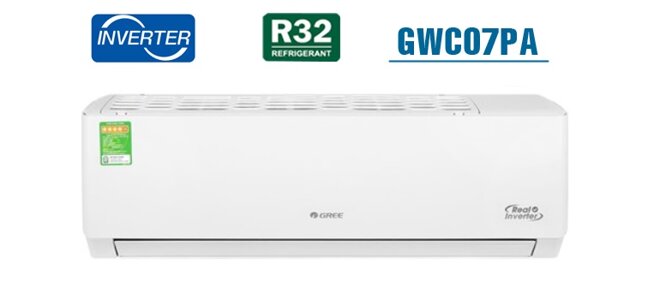 Điều hòa Gree 7000BTU 1 chiều Inverter GWC07PA-K3D0P4 gas R-32