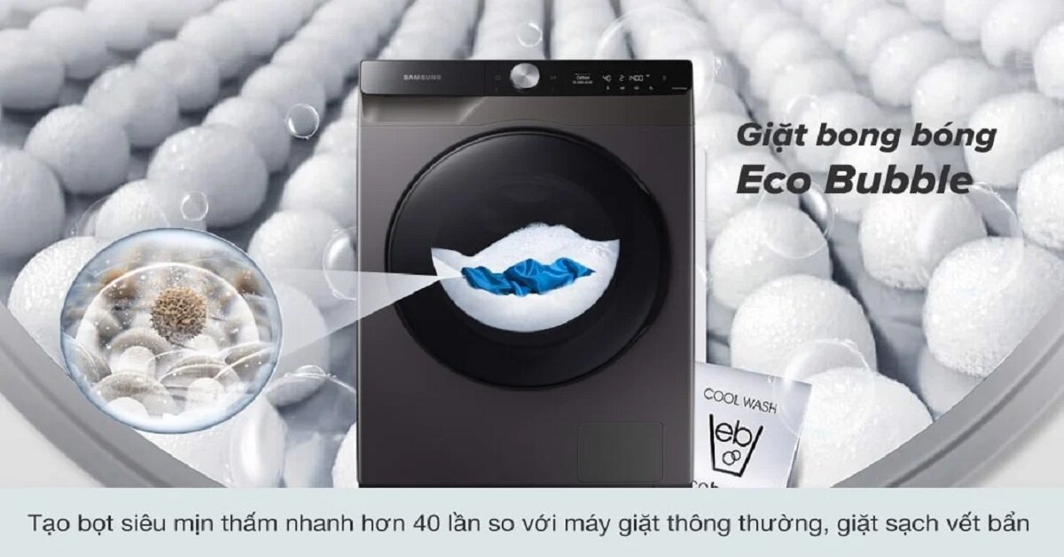 Máy giặt 9 kg Samsung Al Inverter WW90TP44DSB/SV