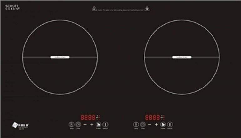 Thiết kế hiện đại, thanh lịch của bếp từ âm 2 vùng nấu Arber AB-375