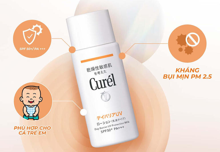 Sữa chống nắng của Nhật Curel UV Protection Milk SPF 50+ PA+++