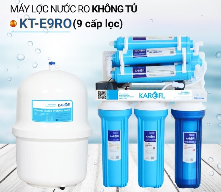 Máy lọc nước Karofi KT-E9RO là dòng máy lọc nước RO được trang bị đến 9 cấp lọc.