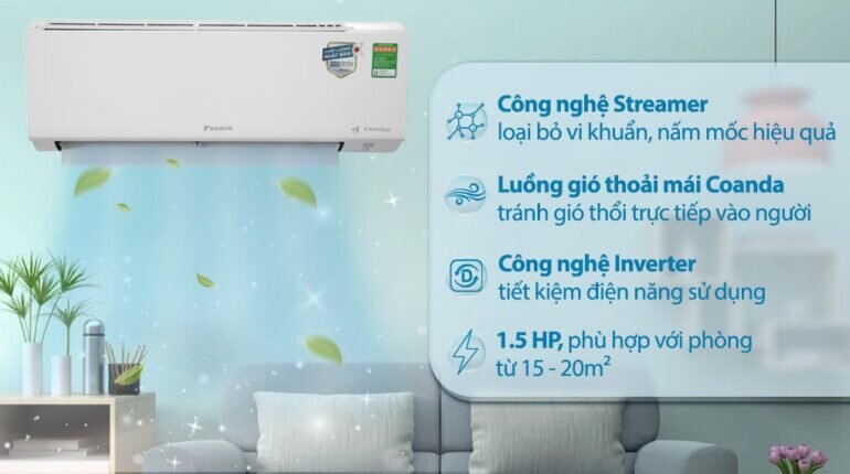 Điều hòa inverter 12000BTU Daikin ATKF35XVMV