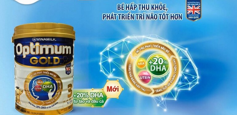 Sữa Optimum phát triển trí não tốt