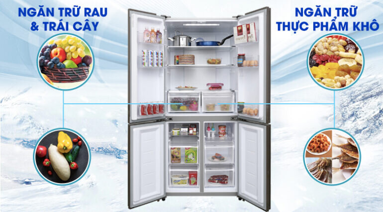 Tủ lạnh Aqua Inverter 456 lít AQR-IG525AM GB - Giá tham khảo: 17.200.000 vnd