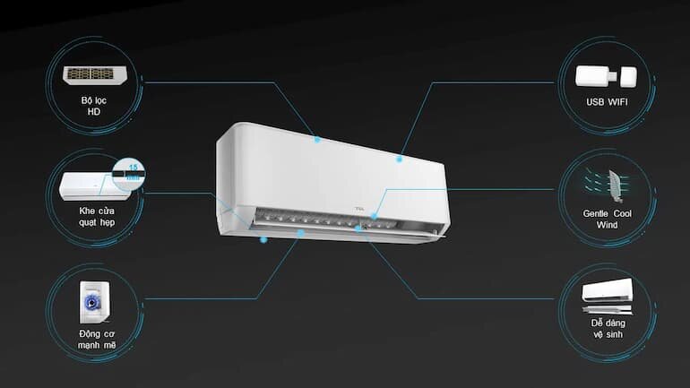 máy lạnh TCL 2.0 hp inverter TAC-18CSD/TPG11 phù hợp với nhu cầu làm lạnh cơ bản