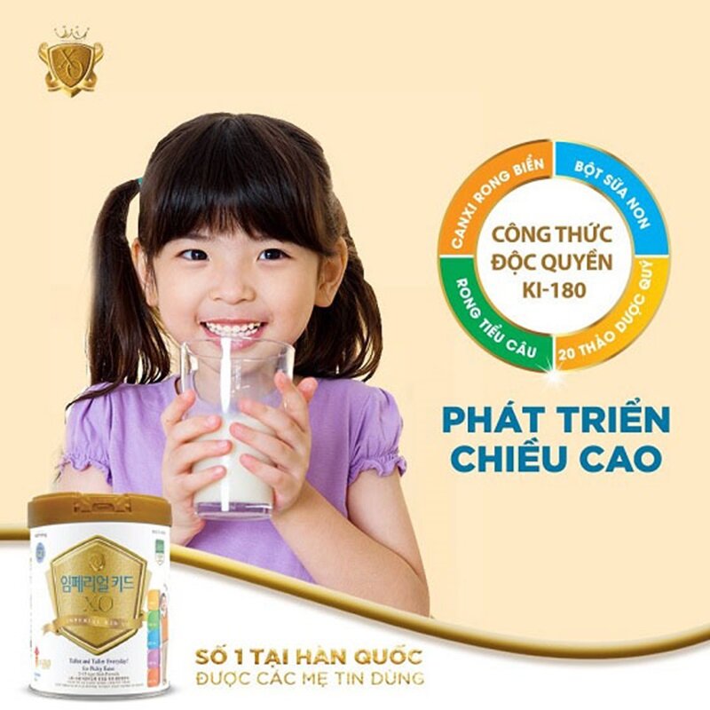 Sữa XO Hàn Quốc là dòng sữa tăng chiều cao cho trẻ