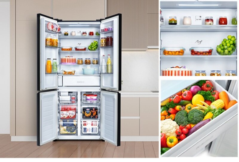 Tủ lạnh 4 cánh Panasonic 510 lít NR-X561BK-VN ấn tượng với thiết kế âm tường, chất Nhật xuất sắc