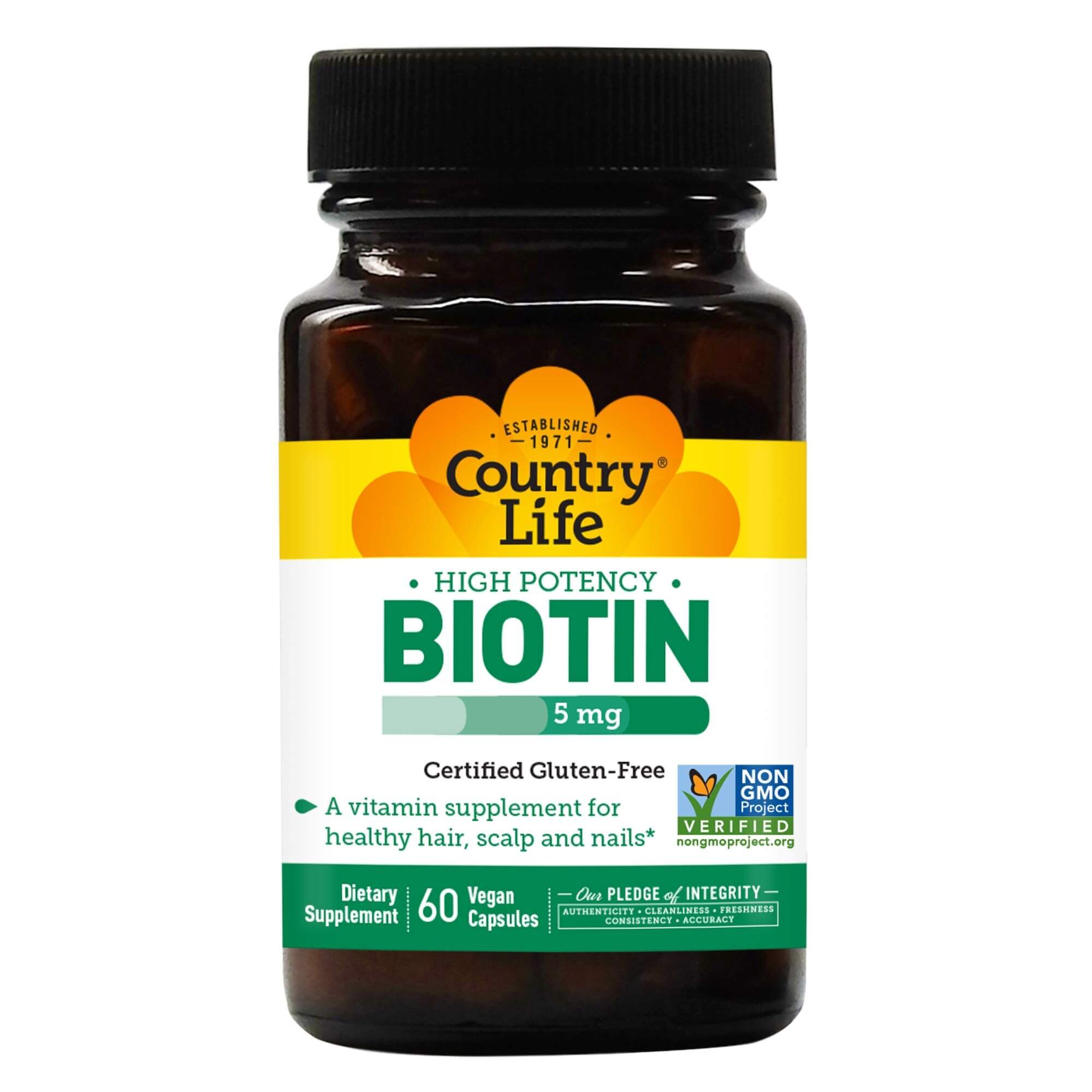 Thuốc mọc tóc nhanh Country Life Biotin