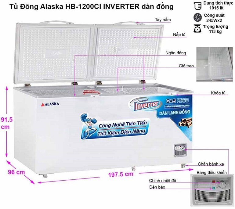 Tủ đông Alaska Inverter 