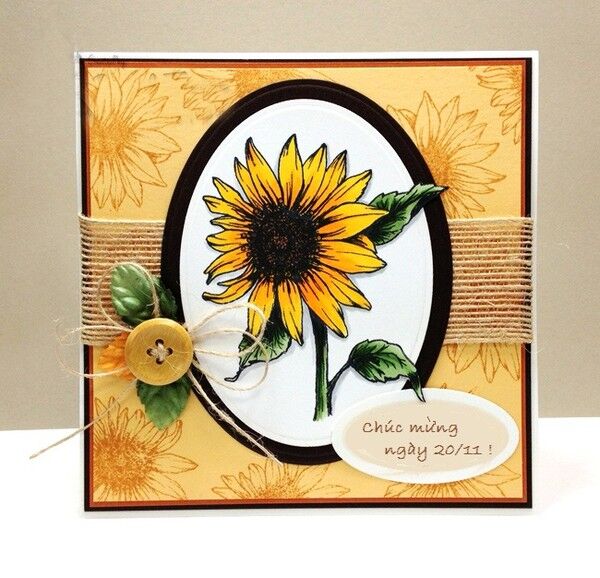 Học làm thiệp hoa hướng dương tặng thầy cô ngày 20/11