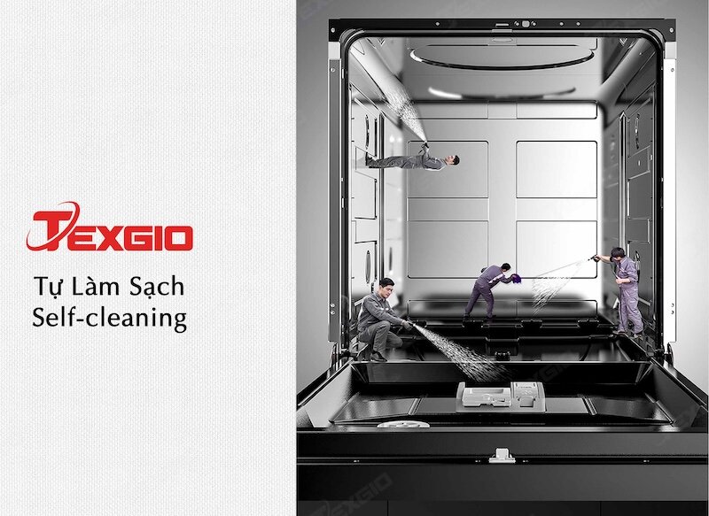 Máy rửa bát Texgio TGD8615BE bí mật cho gian bếp êm ái và chuẩn sạch