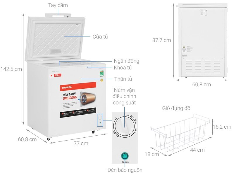 Tính năng tủ đông Toshiba Inverter 201 lít GR-RC265CM-PMV(01)