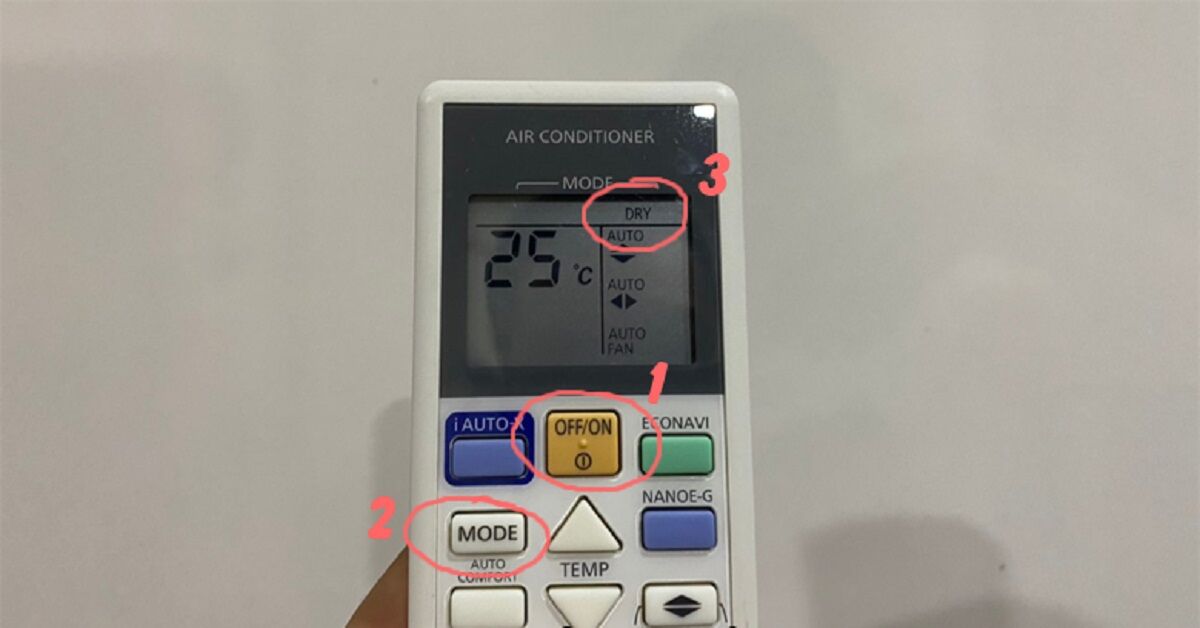Hướng dẫn bật chế độ hút ẩm điều hòa Panasonic, LG và Electrolux