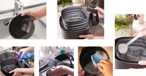 Hướng dẫn các bước vệ sinh nồi chiên không dầu Lock&Lock