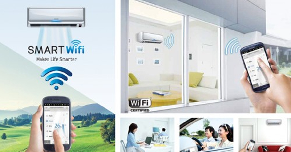 Умный wi fi. Кондиционер с вайфаем. WIFI кондиционер LG. Кондиционеры Smart Air. Модуль WIFI для кондиционера LG.