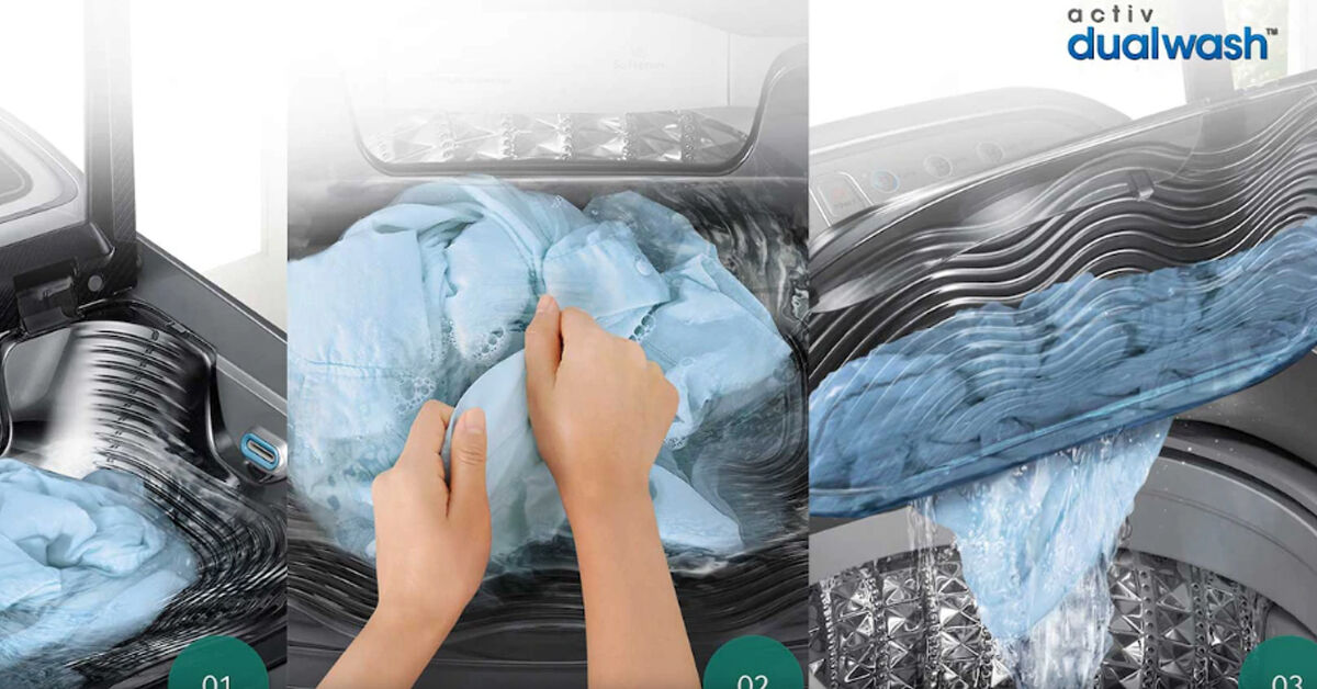 Hướng dẫn dùng khay giặt tay trên máy giặt Samsung Activ Dualwash