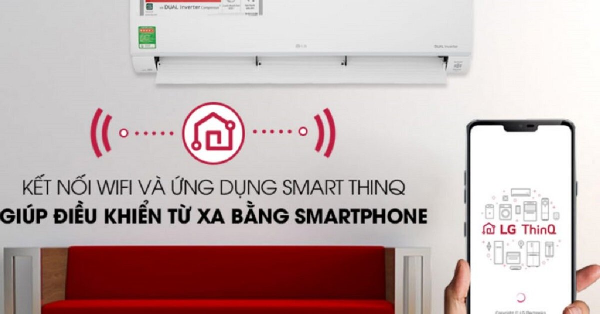 Hướng dẫn kết nối và điều khiển điều hòa LG V10APFP wifi bằng điện thoại