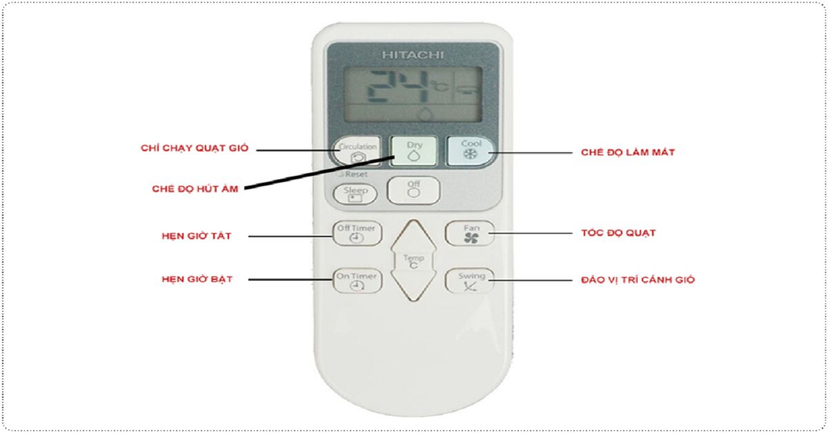Hướng dẫn sử dụng điều khiển điều hòa Hitachi nội địa mới nhất 2023