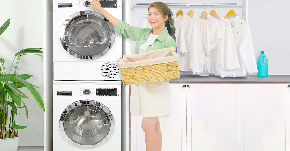 Hướng dẫn thiết kế kệ máy giặt sấy hợp lý
