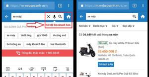Hướng dẫn trải nghiệm tính năng mới tìm kiếm bằng giọng nói trên Websosanh.vn phiên bản mobile