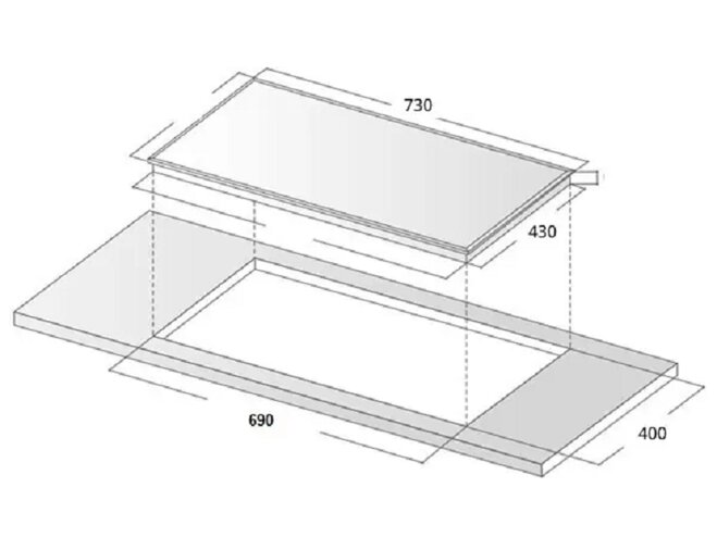 Kích thước của bếp từ đôi Zemmer IHZ999T Pro