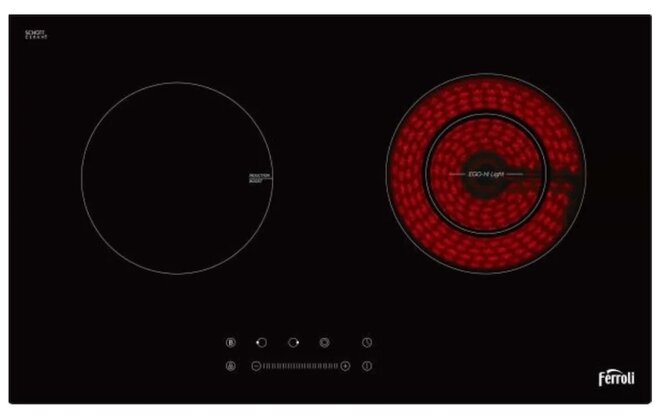 Bếp điện từ Ferroli IC4500DD thiết kế tinh tế với mặt kính Schott Ceran cao cấp