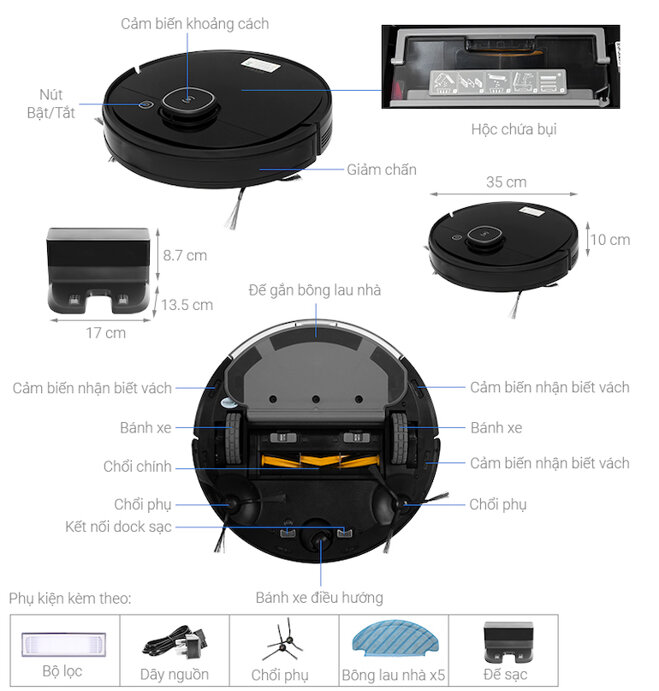 Robot hút bụi lau nhà Ecovacs Deebot OZMO 920 lựa chọn khu vực vệ sinh làm sạch theo các mà bạn mong muốn.