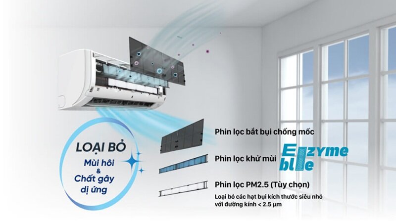 Daikin FTXV50QVMV giảm 1/3 giá, điều hòa 2 chiều tiết kiệm điện cho phòng 20 - 30m2