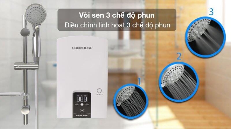 Máy nước nóng trực tiếp Sunhouse SHA-9453EP 4500W: 5 ưu điểm nổi bật!