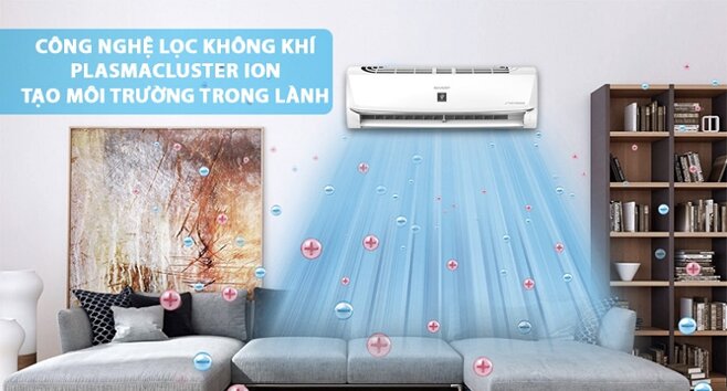 điều hòa Sharp 12000 BTU Inverter AH-X13WHW gas R-32