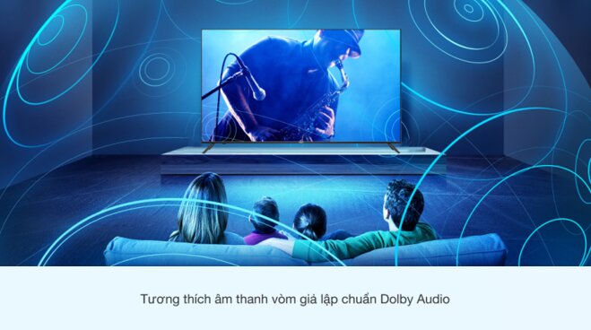 Âm thanh sống động qua từng ngôn từ mà tivi Aqua 43 inch LE43AQT6610FG mang lại