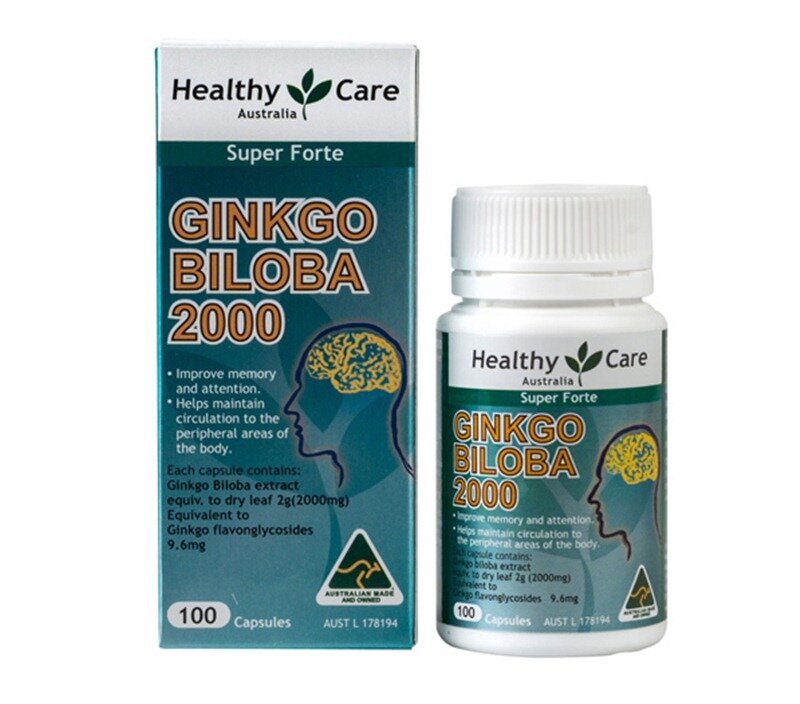 Thuốc bổ não Healthy Care Ginkgo Biloba