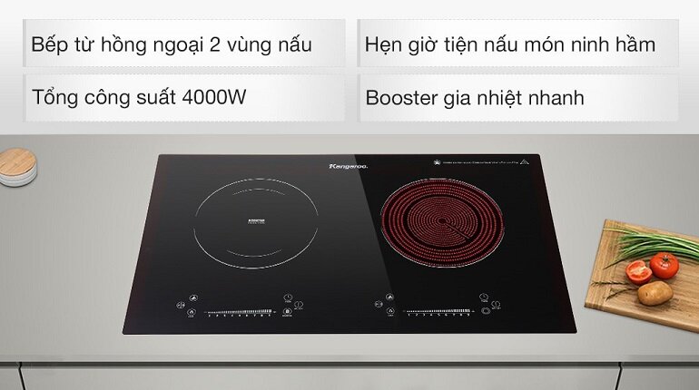 Bếp từ âm 2 vùng nấu Kangaroo KG852i