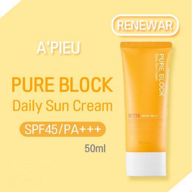 Kem chống nắng Apieu Pure Block Natural Sun Cream Daily