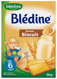 Bột pha sữa Bledina Biscuit 6m 500g