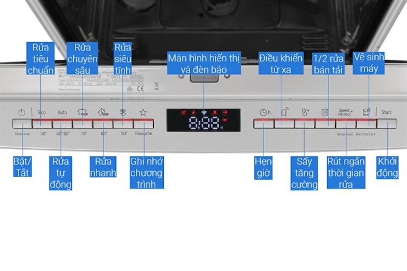 Máy rửa bát Bosch SMS6ECI11E Serie 6 khử trùng hiệu quả, bảo vệ sức khỏe gia đình