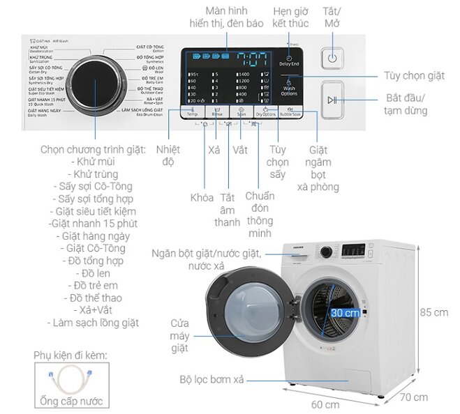 may giat 9 5kg samsung WD95J5410AW sv 2