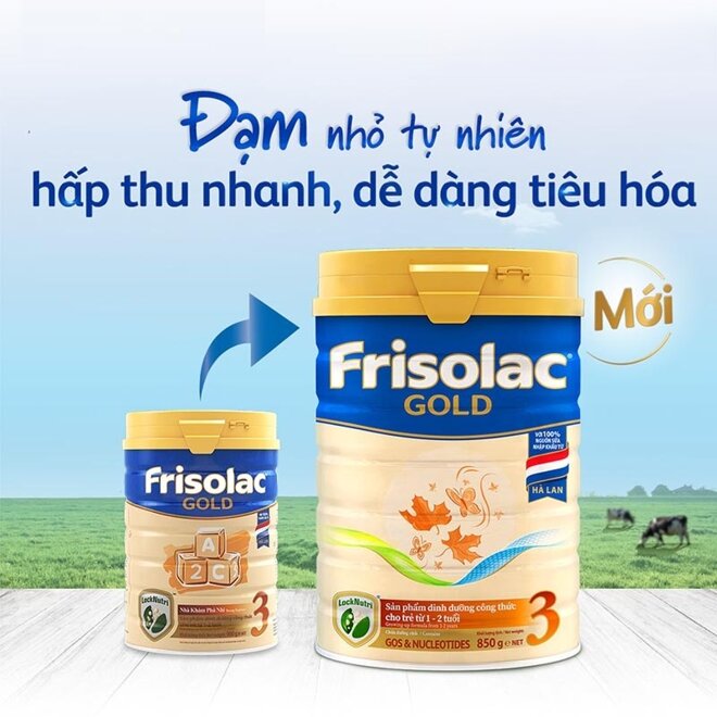 Tất tật những điều cần biết về dòng sữa Frisolac Gold 3 màu mới