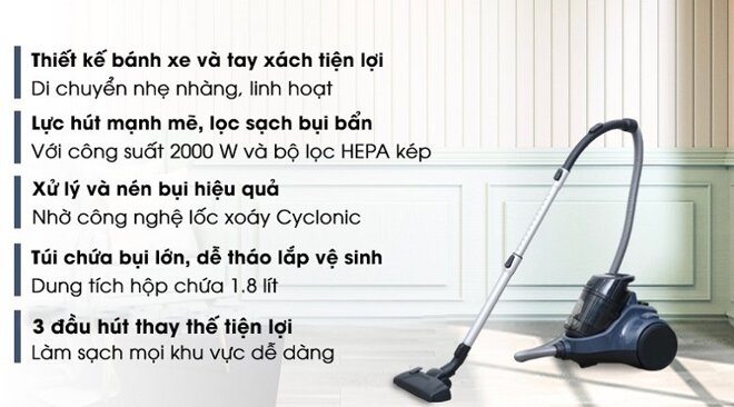 Máy hút bụi dạng hộp Electrolux EC41-2DB