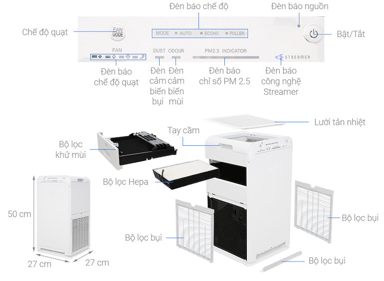 Máy lọc không khí Daikin MC40UVM6-7